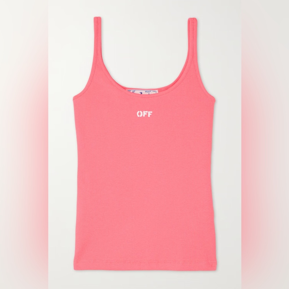 OFF WHITE LOGO STAMPED TANK